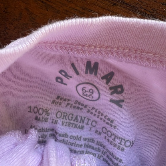Primary organic cotton 6-9M pajama- pink - Picture 2 of 2